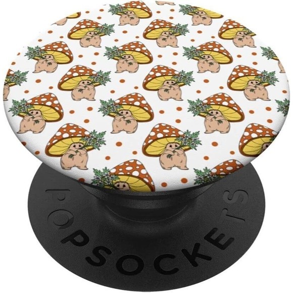 Retro Trendy Mushroom Flower Hippie 60s 70s Aesthetic Decor PopSockets PopGrip - Picture 1 of 8